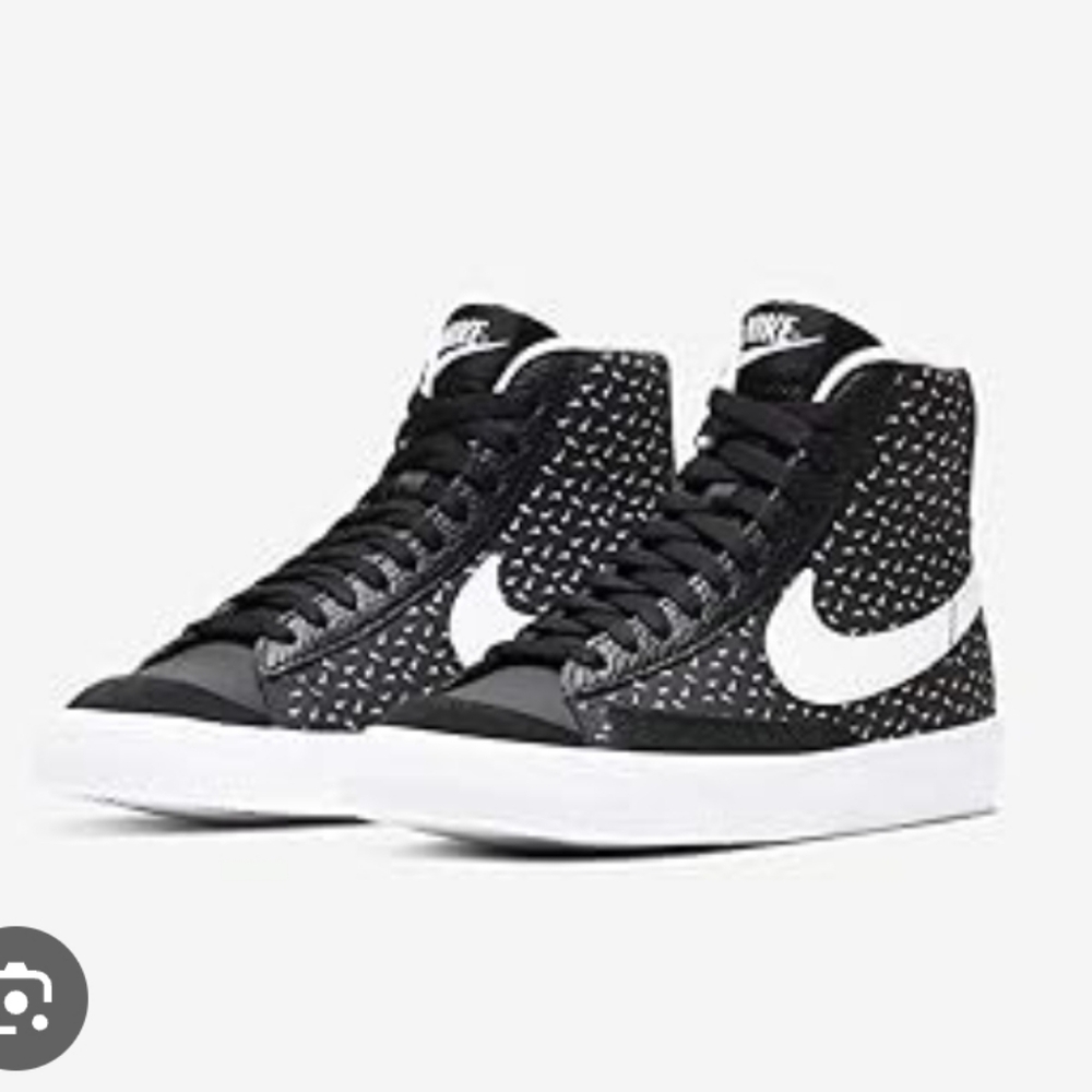 Nike Black and White Sneakers with Retro Design